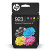Picture of HP 923 Black, Cyan, Magenta, Yellow Ink Cartridges (4-Pack) | Works OfficeJet 8120 Series, OfficeJet Pro 8130 Series | Eligible for Instant Ink | 6C3Y6LN