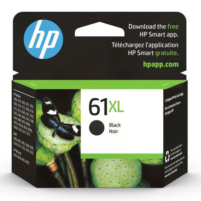 Picture of HP 61XL Black High-yield Ink | Works with DeskJet 1000, 1010, 1050, 1510, 2050, 2510, 2540, 3000, 3050, 3510; ENVY 4500, 5530; OfficeJet 2620, 4630 Series | Eligible for Instant Ink | CH563WN