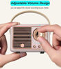 Picture of Dosmix Retro Bluetooth Speaker, Vintage Decor, Small Wireless Bluetooth Speaker, Cute Old Fashion Style for Kitchen Desk Bedroom Office Outdoor Accessories for Android/iOS Devices (Pink)