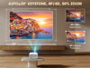 Picture of [Auto Focus/Keystone] Mini Projector with WiFi and Two-way Bluetooth, VIZONY Native 1080P Projector 4K Support w/50%Zoom/4P4D, Full Sealed, 450ANSI Portable Home Movie Projector (Gold White)