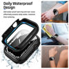 Picture of Goton 2 in 1 Waterproof Case for Apple Watch Series 9 8 7 Screen Protector 45mm, 360 Protective Glass Face Cover Hard PC Bumper + Back Frame for iWatch Accessories 45 mm