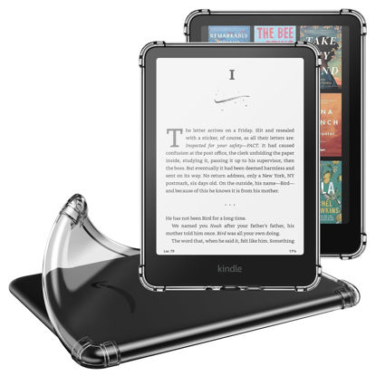 Picture of MoKo Case for All-New 7" Kindle Paperwhite (12th Generation-2024) and Kindle Colorsoft Signature Edition 2024, Ultra Thin Clear Flexible Transparent TPU Skin Bumper Back Cover Shell, Clear