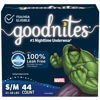 Picture of Goodnites Boys' Nighttime Bedwetting Underwear, Size S/M (43-68 lbs), 44 Ct (2 Packs of 22), Packaging May Vary