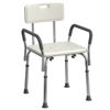 Picture of Medline Shower Chair Seat with Padded Armrests and Back | Heavy Duty Shower Chair for Bathtub | Slip Resistant Shower Seat with Adjustable Height | Shower Chair for Inside Shower with 350 lb Capacity