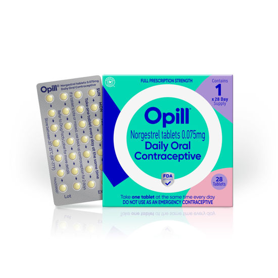 Picture of Opill, Daily Oral Birth Control Pills, Over-The-Counter Progestin-Only Contraceptive, FDA-Approved & Estrogen-Free, 28 Count