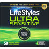 Picture of LifeStyles Ultra Sensitive Premium Lubricated Natural Latex Condoms Value Pack - 50 Count, 1 Pack - Triple Tested for Best Protection, Made with UltraGlide Silicone Lube