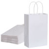 Picture of SUNCOLOR 24 Pieces 8" White Goodie Bags Small Gift Bags with Handle for Party Favor Bags (White)