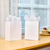 Picture of SUNCOLOR 24 Pieces 8" White Goodie Bags Small Gift Bags with Handle for Party Favor Bags (White)