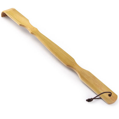 Picture of Omszte Bamboo Back Scratcher,100% Natural Bamboo Back Scratchers for Itching Relief,Strong & Sturdy 17 inches
