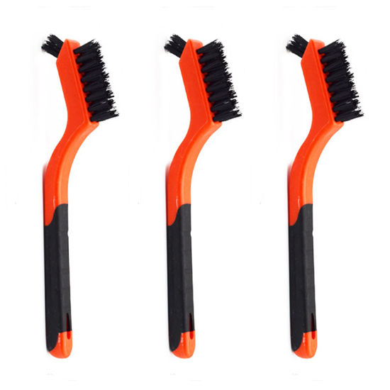 Picture of 3pcs Nylon Cleaning Brushes Small Wire Brush Set for Cleaning Rust Removal in Holes