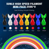 Picture of SUNLU High Speed PLA Filament Mini Pack, 30mm/s - 600mm/s Print Range, High Flow Speedy 3D Printer PLA Filament Bundle, 250g/Spool, Black+White+Green+Blue+Red+Orange+Yellow+Pink