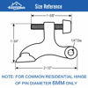 Picture of HOMOTEK 2 Pack Hinge Pin Black Door Stopper,Adjustable Deluxe Heavy Duty Door Stopper 2-1/2"x1-3/4”,with Black Rubber Bumper Tips