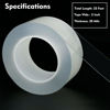 Picture of Transparent Window Weather Sealing Tape 2 Inch x 33 FT Weather Stripping Residue-Free Clear Window Insulation Tape for Doors Windows and Shower Glass Gaps
