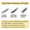 Picture of VITAM AMO Weather Stripping Seal Strip for Doors/Windows 18 Feet, Self-Adhesive Backing Seals Large Gap (from 5/16 inch to 15/32 inch), Easy Cut to Size