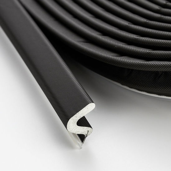 Picture of Weather Stripping Door Seal Strip Soundproof Q Foam Weather Stripping for Door Frame, Exterior Door Weather Stripping for Large Gap, Easy to Install（Black, 26FT