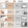 Picture of Crosize 8 Pieces 2" Door Stoppers for Wall, No-Falling Door Knob Wall Protectors, Strong Adhesive Door Bumpers, Clear