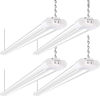 Picture of 4 Pack 4FT LED Shop Light Linkable, 4400lm, 42w(250w Equivalent), 5000K Utility Shop Lights, Hanging or Flush Mount, with Power Cord and On/Off Switch