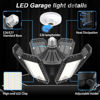 Picture of 2 Pack LED Garage Light, 200W 20000LM 6500K LED Shop Lights, Garage Lights Ceiling Led with 6+1 Deformable Panels, Screw in E26/E27 Socket Bulb for Warehouse, Workshop, Basement, Barn, Garage Lighting