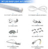 Picture of 10-Pack 8ft LED Shop Light Fixture - 90W T8 Integrated LED Tube Light - 6500K 12000LM V-Shape Linkable - High Output - Clear Cover - Plug and Play - 270 Degree Lighting for Garage, Shop, Barn