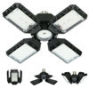 Picture of QiyuanLS LED Garage Light,150W Deformable LED Garage Ceiling Lights,15000LM Garage Lights with 4 Adjustable Panels, E26/E27 LED Shop Lights for Garage, Basement, Barn, Workshop,High Bay Light