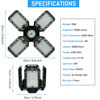 Picture of QiyuanLS LED Garage Light,150W Deformable LED Garage Ceiling Lights,15000LM Garage Lights with 4 Adjustable Panels, E26/E27 LED Shop Lights for Garage, Basement, Barn, Workshop,High Bay Light