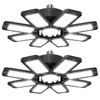Picture of ISKYDRAW Garage Lights - 240W LED Garage Light 2 Pack 24000lm Garage Lights Ceiling LED with 8 Deformable Panels, Shop Light 6500K fit for E26 E27 Bulb Socket, Lighting for Workshop Basement Barn