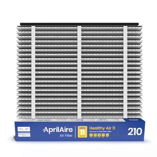Picture of AprilAire 210 Replacement Filter for AprilAire Whole House Air Purifiers - MERV 11, Clean Air & Dust, 20x25x4 Air Filter (Pack of 1)