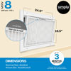 Picture of Simply 20x25x4 Air Filter, MERV 8, MPR 600, 4 Pack, For Home AC Furnace & HVAC (Actual Size: 19.5'x24.5'x3.6') DUST, Pet, & Allergy Control