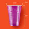 Picture of Hefty Party On Disposable Plastic Cups, Assorted, 16 Ounce, 100 Count