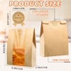 Picture of 50 Pcs Bread Bags for Homemade Bread, Sourdough Paper Bread Bags With Window, 50% Thicker 13.7x8.2x3.7in A Large Bakery Bags Used for Storage Bread Cookies & Snacks, 60 Cute Sealing Stickers With Ties
