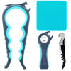 Picture of Otstar Latest Jar Opener for Seniors with Arthritis, Weak Hands, Multi-function Bottle Opener with Non Slip Rubber Jar Opener Gripper Pad and Corkscrew Wine Opener