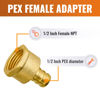 Picture of SUNGATOR 6-Pack 1/2" Pex Female Adapter Fittings, 1/2" PEX to 1/2" Female NPT Fittings, No Lead Brasss, NSF, UPC Certified