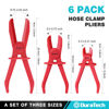 Picture of DURATECH 6-Piece Hose Clamp Set, Pinch Clamp Pliers for Flexible Hoses, Fuel, Gas, Brake & Radiator Lines