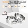 Picture of 120 Pack 1/2 Inch PEX Cinch Clamps Rings, Premium 304 Stainless Steel Cinch Crimp Rings Pinch Clamps, Stepless Single Ear Hose Clamp for PEX Tubing Pipe Fitting Connections By Hydencamm (1/2"x120)