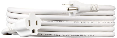 Picture of Amazon Basics Power Extension Cord, 10 Feet, 13 Amps, 125V, White