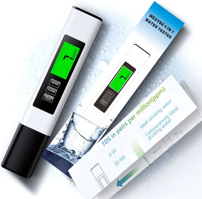 Picture of 2024 All-New 4 in 1 Tds Meter Digital Water Tester - Accurate and Reliable TDS EC & Temp(°C,°F) Meter - 0-9990ppm - Professional Testing for Drinking Water, RO/DI System, Aquariums etc