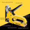 Picture of Upholstery 4 in 1 Staple Gun Heavy Duty, with 6000 Staples, Remover, Gloves, Manual Brad Nailer Power Adjustment Stapler Gun for Wood, Upholstery, Carpentry, Decoration DIY Staple Gun