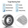 Picture of YAMASO 20 Pcs 608 2RS Ball Bearings - Bearing Steel and Double Rubber Sealed Miniature Deep Groove Ball Bearings (8mm x 22mm x 7mm)