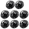 Picture of Self Adhesive Caster Wheels, Appliance Rollers for Kitchen Appliances, 1 Inch Swivel Steel Universal Wheel Appliance Sliders, 28 LBS Load Capacity Per Wheel Low Profile Roller (8 PCS, Black)