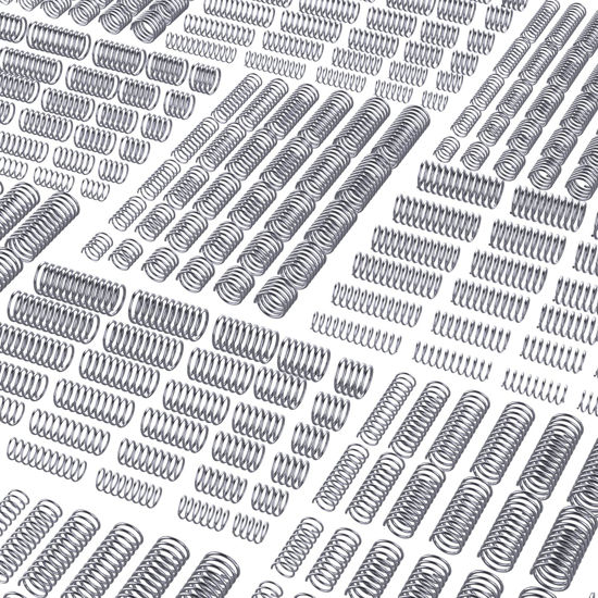 Picture of 300 Pcs Compression Springs Assortment Kit, Stainless Steel Springs, Spring Assortment for Shop and Home Repairs, 30 Different Sizes with Individual Bags