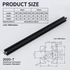 Picture of 4pcs 1220mm T Slot 2020 Aluminum Extrusion European Standard Anodized Linear Rail for 3D Printer Parts and CNC DIY Black