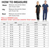 Picture of Dagacci Medical Uniform Womens and Mens Scrub Set Unisex Medical Scrub Shirt Top and Pant, Navy, Medium