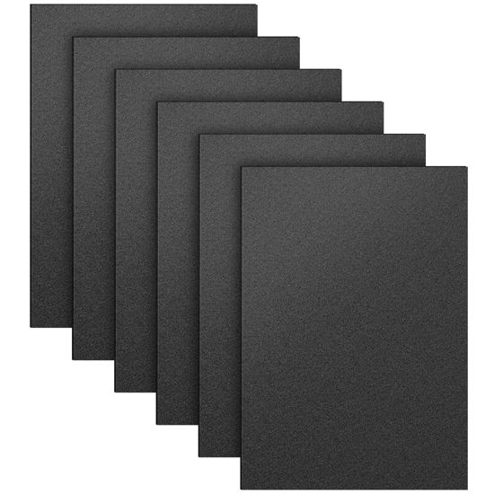 Picture of 6 Pack Black ABS Plastic Sheet 12" x 16" x 0.06",Moldable Than Acrylic Sheet，Great for DIY projects, High Tensile and Impact Strength Plastic（Smooth & Textured Finish)