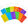 Picture of SUNCOLOR 24 Pieces 8" Rainbow Goodie Bags Small Gift Bags with Handle for Party Favor Bags (Rainbow)