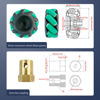 Picture of Yahboom Mecanum Wheel 65mm Omni Wheel with 6mm Hexagonal Metal Coupling Motor Connector Tire for AGV Smart Robot (65mm black-green mecanum wheel *4)