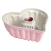 Picture of Paris Hilton Heart Shaped Fluted Cake Pan, Cast Aluminum with Clean Ceramic Nonstick Bakeware, Dishwasher Safe, Made without PFAS, PFOA, PFOS & PFTE, 9-Inch, Pink
