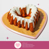 Picture of Paris Hilton Heart Shaped Fluted Cake Pan, Cast Aluminum with Clean Ceramic Nonstick Bakeware, Dishwasher Safe, Made without PFAS, PFOA, PFOS & PFTE, 9-Inch, Pink