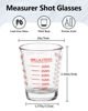 Picture of SAIAOKJ Shot Glasses Measuring Cup Set 2PACK Espresso Shot Glasses Liquid Heavy Glass 26-Incremental Measurement 1 OZ, 2 TBS, 6 TSP, 30 ML Kitchen Tools (Red)