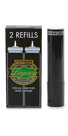 Picture of Cork Pops Wine Bottle Opener Refill Cartridges 2 Per Box- Eco-Friendly Low-Pressure, Fits All Cork Pops Models Opens 60-80 Bottles Per Cartridge 1 Box