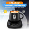 Picture of KitchekShop Coffee Mug Warmer - Fastest Heating & Highest Temperature, Coffee Cup Warmer for Desk Auto Shut Off, 4 Temp Settings & 1-12H Timer, Smart Electric Beverage Warmer for Coffee, Tea (Black)